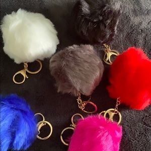 Pom Pom Keychains 3X$6